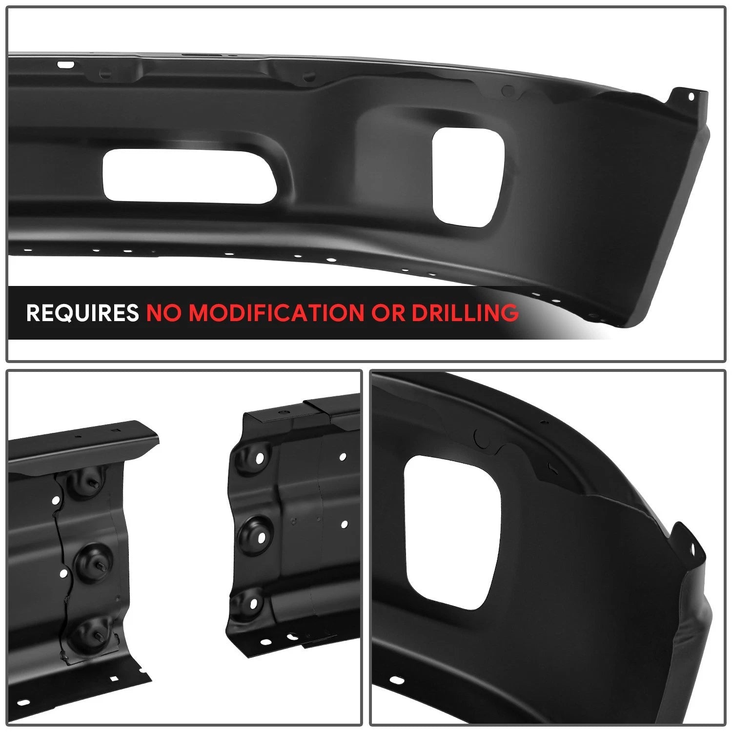 Front Bumper Face Bar for Ram 1500 Classic (2013–2023) Black w/o Sensor Holes