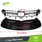 Set of 2 Chrome Upper and Lower Bumper Grilles for Toyota Camry SE (2015–2017)