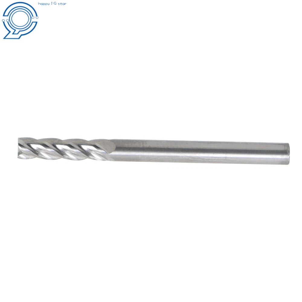 Set of 10 Carbide Square End Mills for Various Applications (1/8" Diameter)