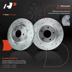 Front Drilled Brake Rotors & Ceramic Pads for Mitsubishi Outlander (2007–2017)