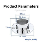 90 Deg Rail Fitting for Boat Deck Mount 38mm Pipes (316 Stainless Steel)