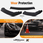 Front Aerodynamic Kit for Honda Civic SI/Hatchback (2017–2021) Black Plastic