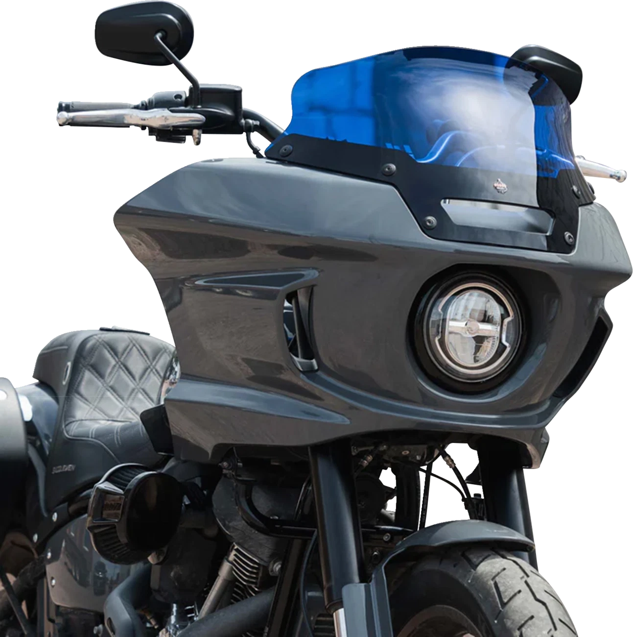 Klock Werks Kolor Flare Sport Windshield 6" Blue for FXLRST (2018–2023)