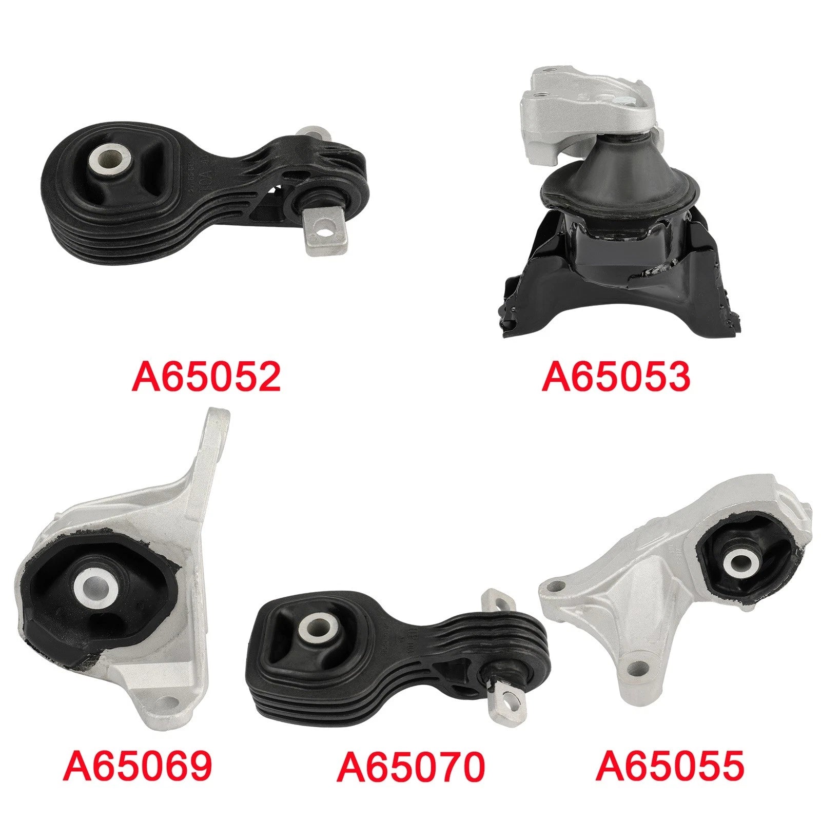 5PCS Engine Motor Mount for Honda CR-V 2.4L (2012–2014) A65052