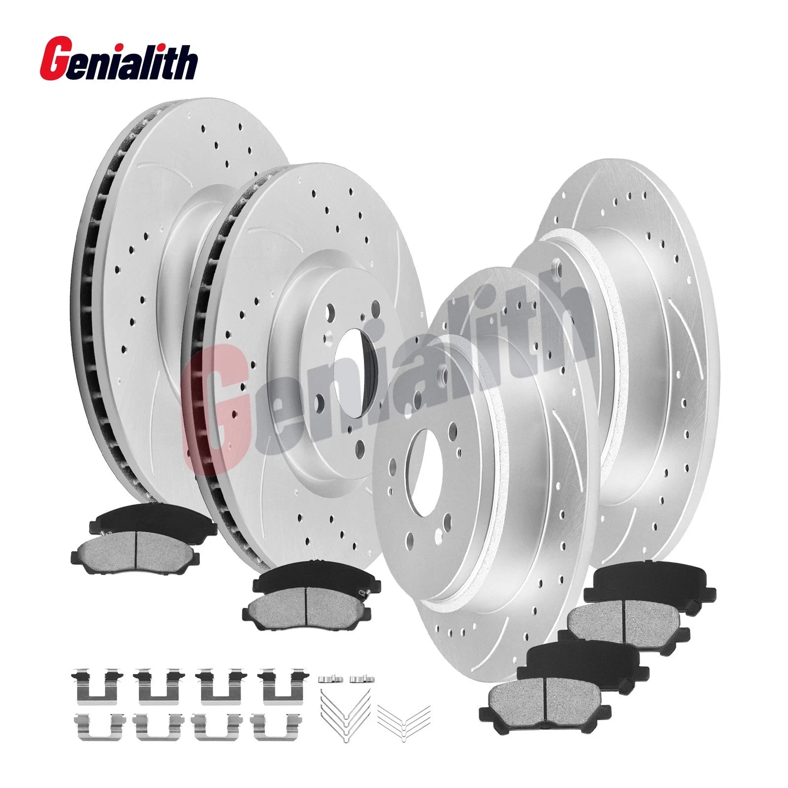 Set of 2 Front Rear Disc Rotors Brake Pads for Honda Pilot Acura MDX ZDX (2003–2021)