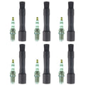 Set of 6 Bosch Nickel Spark Plugs & NGK Ignition Coil Boots for BMW M3 Z3 (1995–2006)