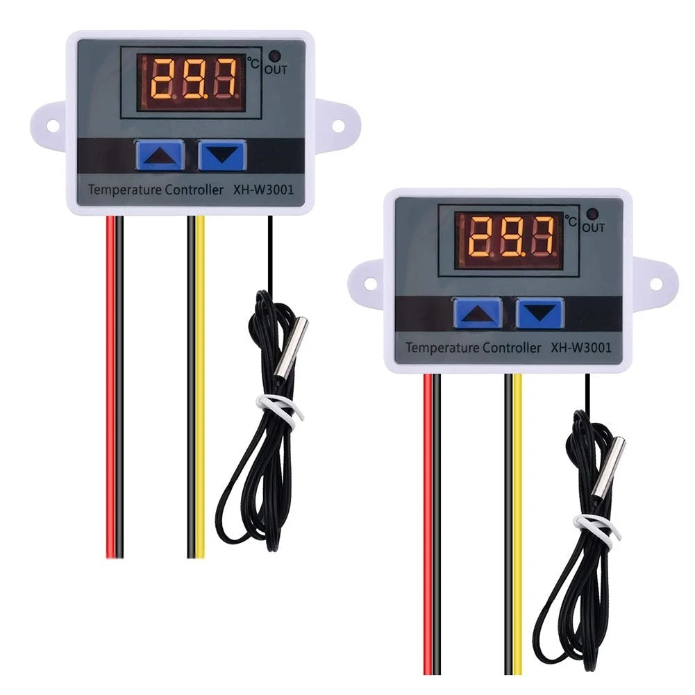 2X Temperature Controller with LCD and Sensor for AC110V220V