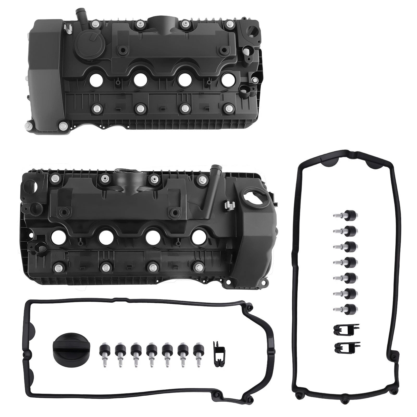 Left + Right Valve Cover Set for BMW 545i 645Ci 550i 650i (2004–2010)