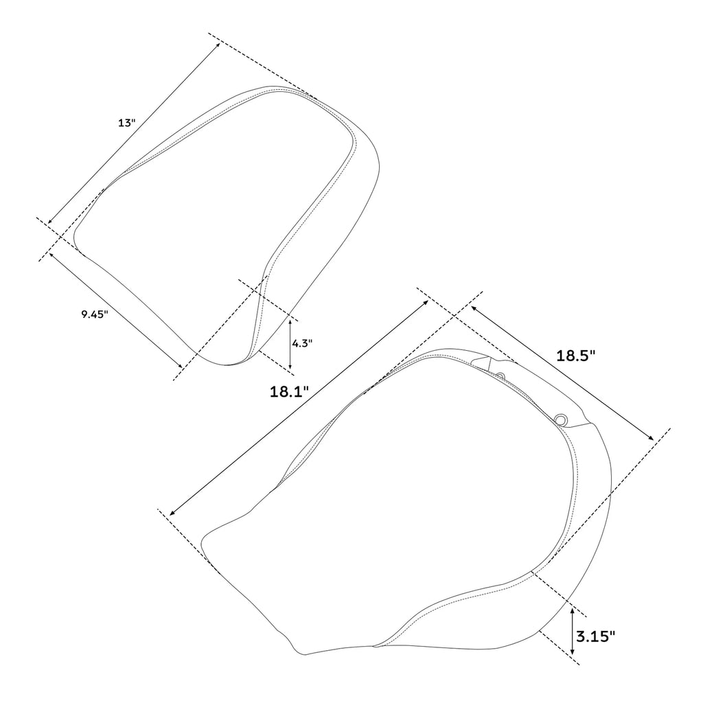 Black Driver Passenger Seat for Harley Fat Boy FLFB FLFBS (2018–2024)