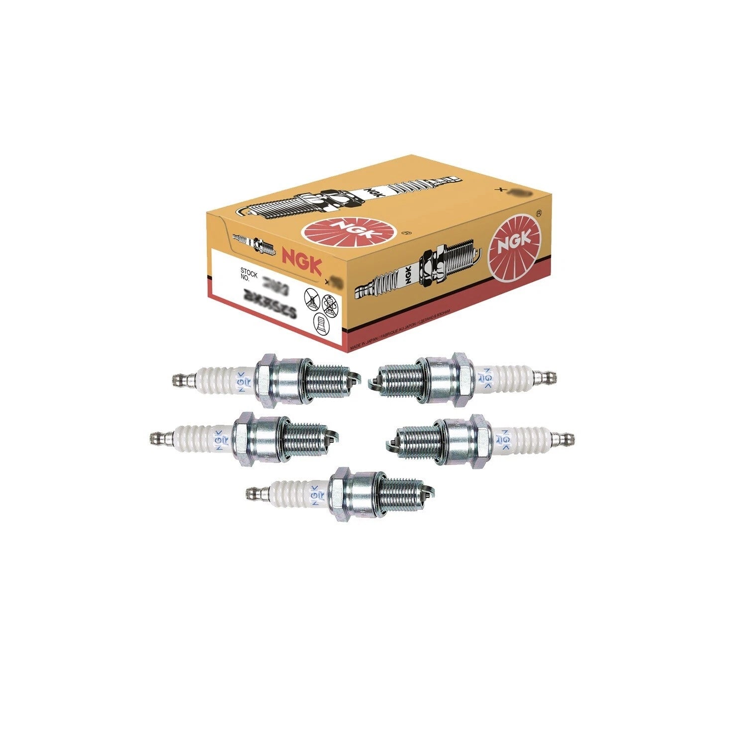 NGK Spark Plug Set of 5 for (Standard Nickel, Gap 0.032)