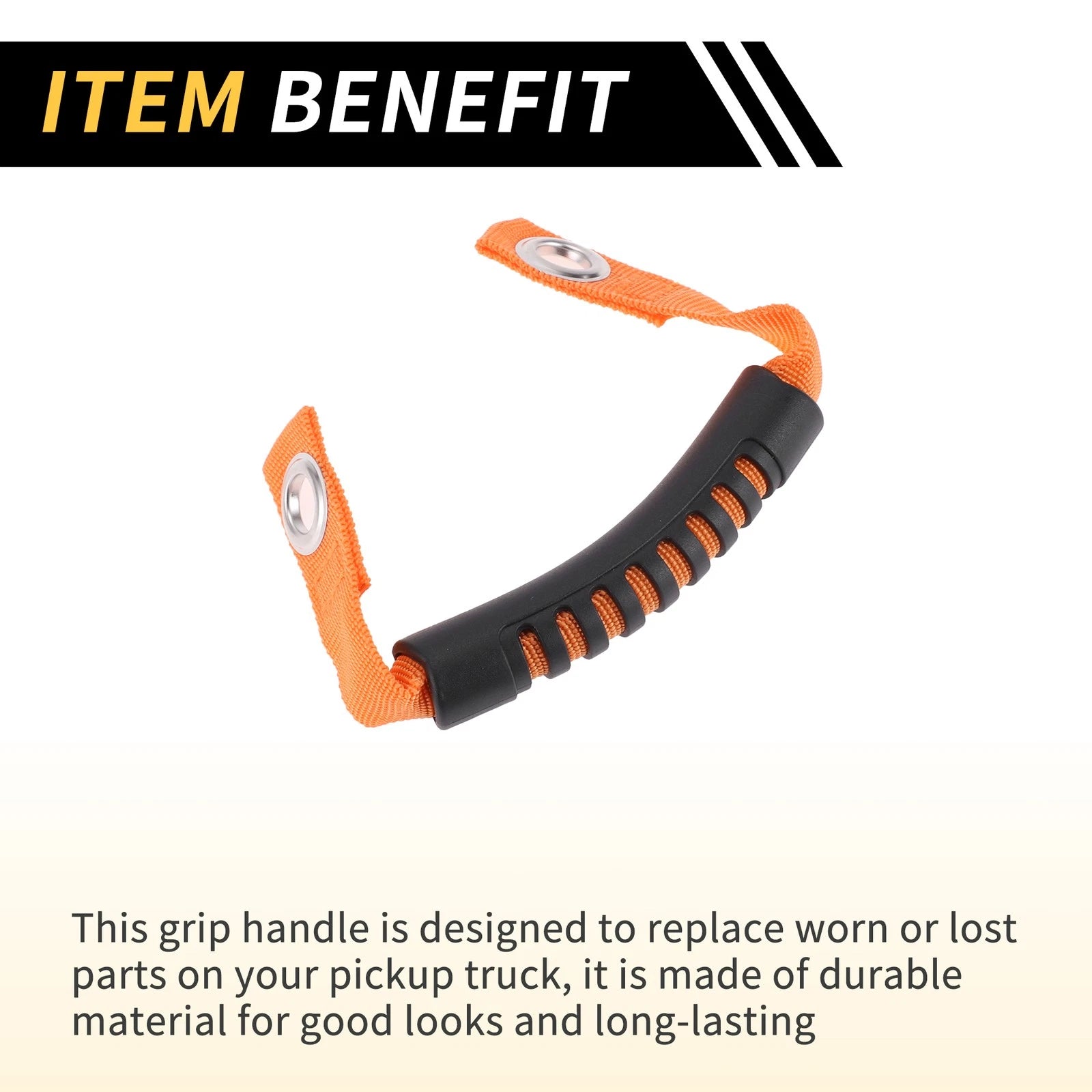 2pcs Roll Bar Grab Handles for Jeep Wrangler (2007–2023) - Orange