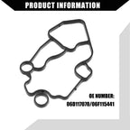Set of 1 Oil Cooler Gasket for Audi A3 2.0L (2006–2008) 06D117070/06F115441 Rubber