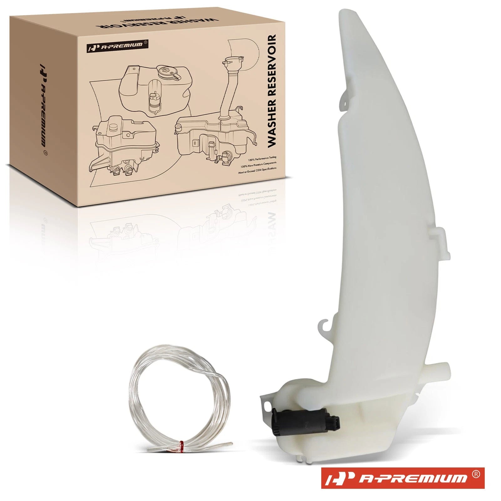 Windshield Washer Reservoir with Pump & Hose for Ford Focus (2000–2004)