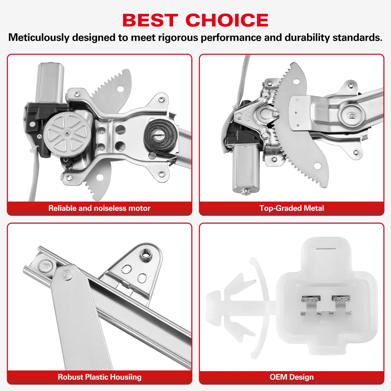 Rear Right Window Regulator with Motor for Chevy Avalanche 2500 (2002–2006)