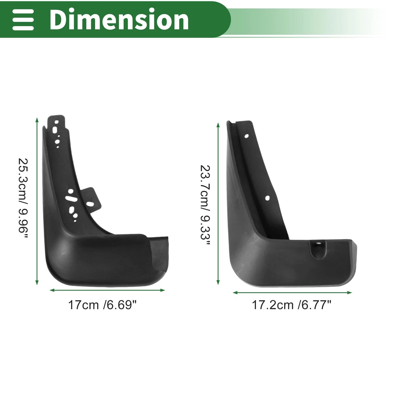 Mud Flaps Splash Guard for Chevrolet Aveo (2014–2016) W/ Mount Accessories