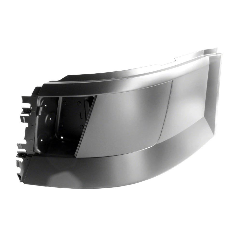Replacement Plastic Driver Side Front Bumper End w/Fog Lamp Holes