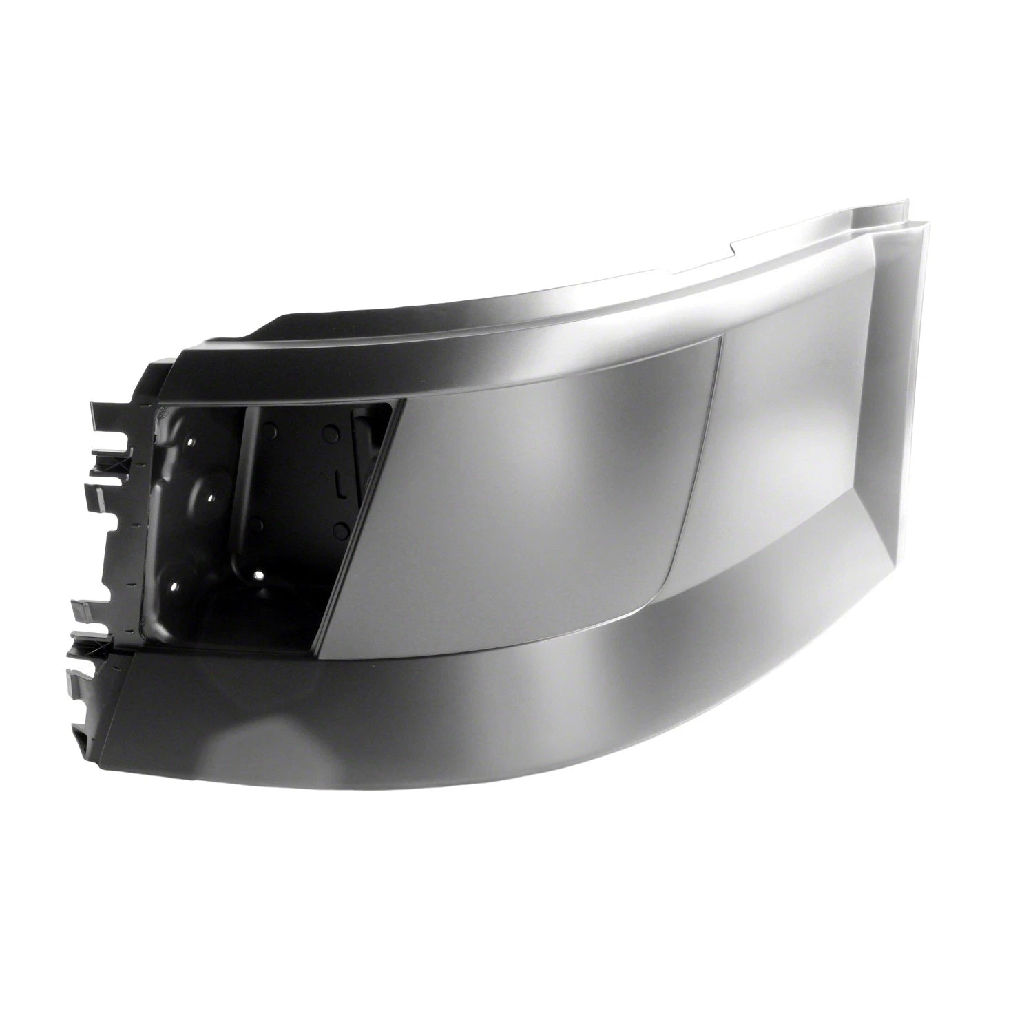 Replacement Plastic Driver Side Front Bumper End w/Fog Lamp Holes