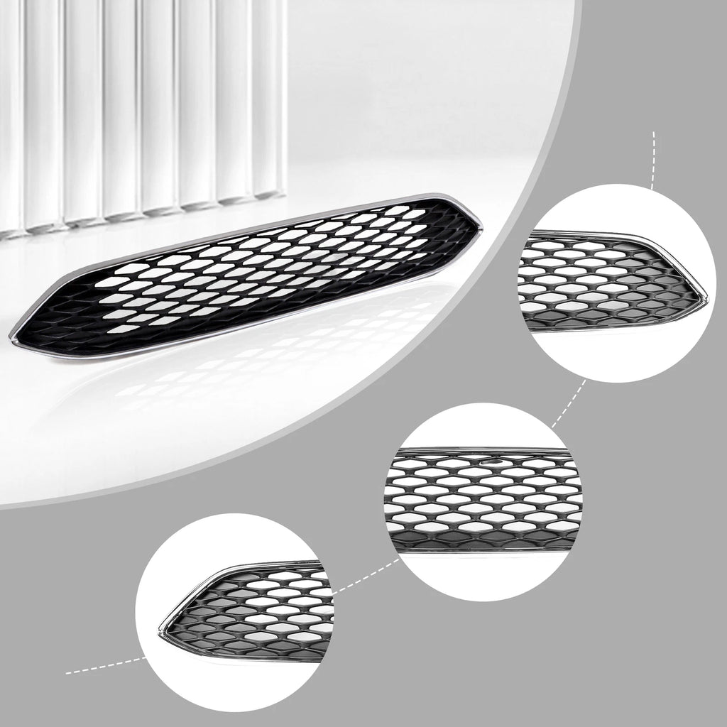 Front Upper Bumper Grille with Chrome Trim for Ford Focus (2015-2018)