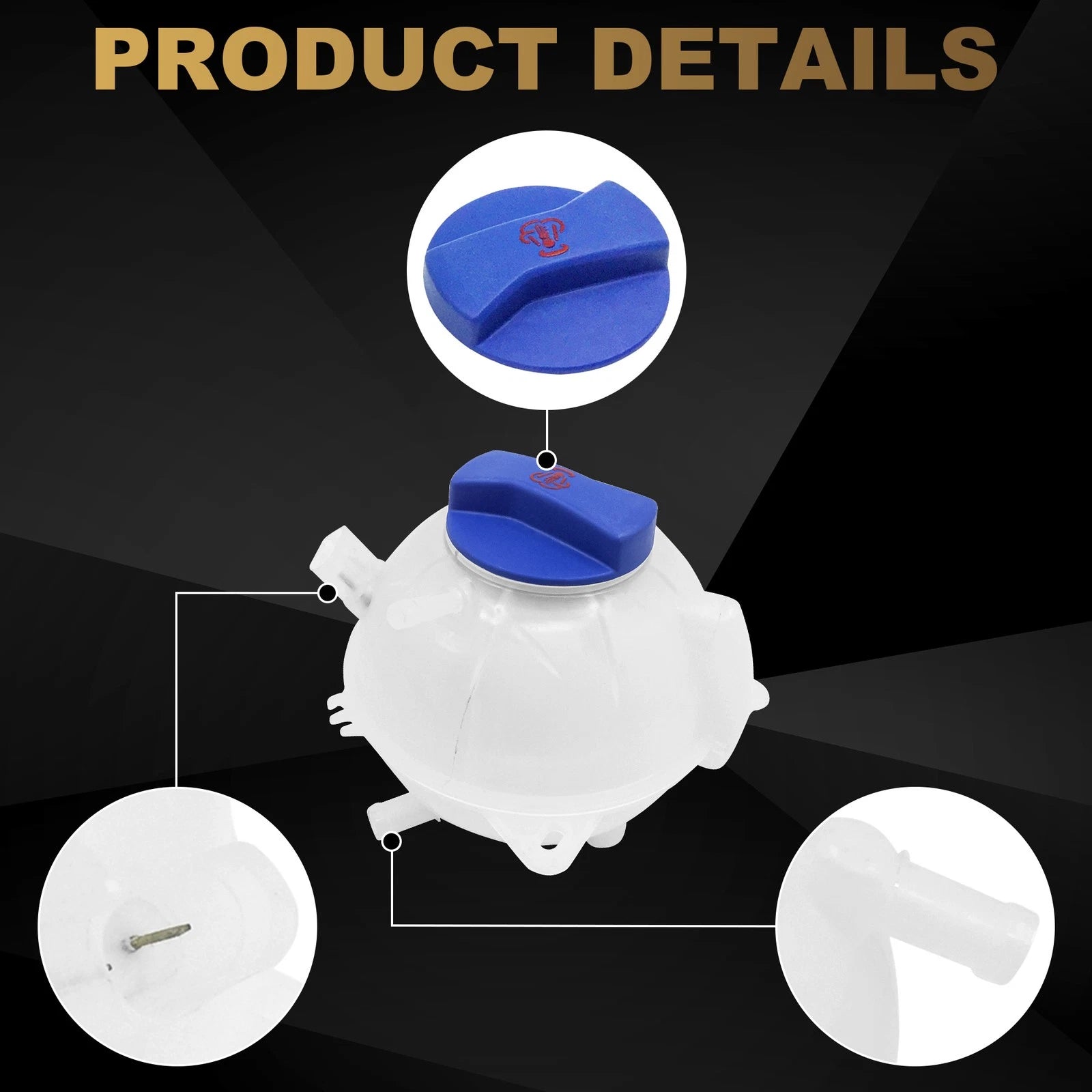 Radiator Overflow Expansion Tank for Audi TT VW Jetta MK4 Seat Leon (1999–2006) 1J0121403B