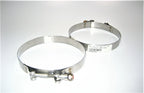 2X T-Bolt Exhaust Intake Hose Clamp for Marine Boat Motor (¾" x 5")