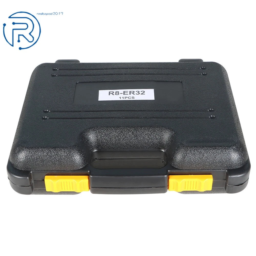 11PC ER32 Collet Set with R8 Shank for Milling Machine