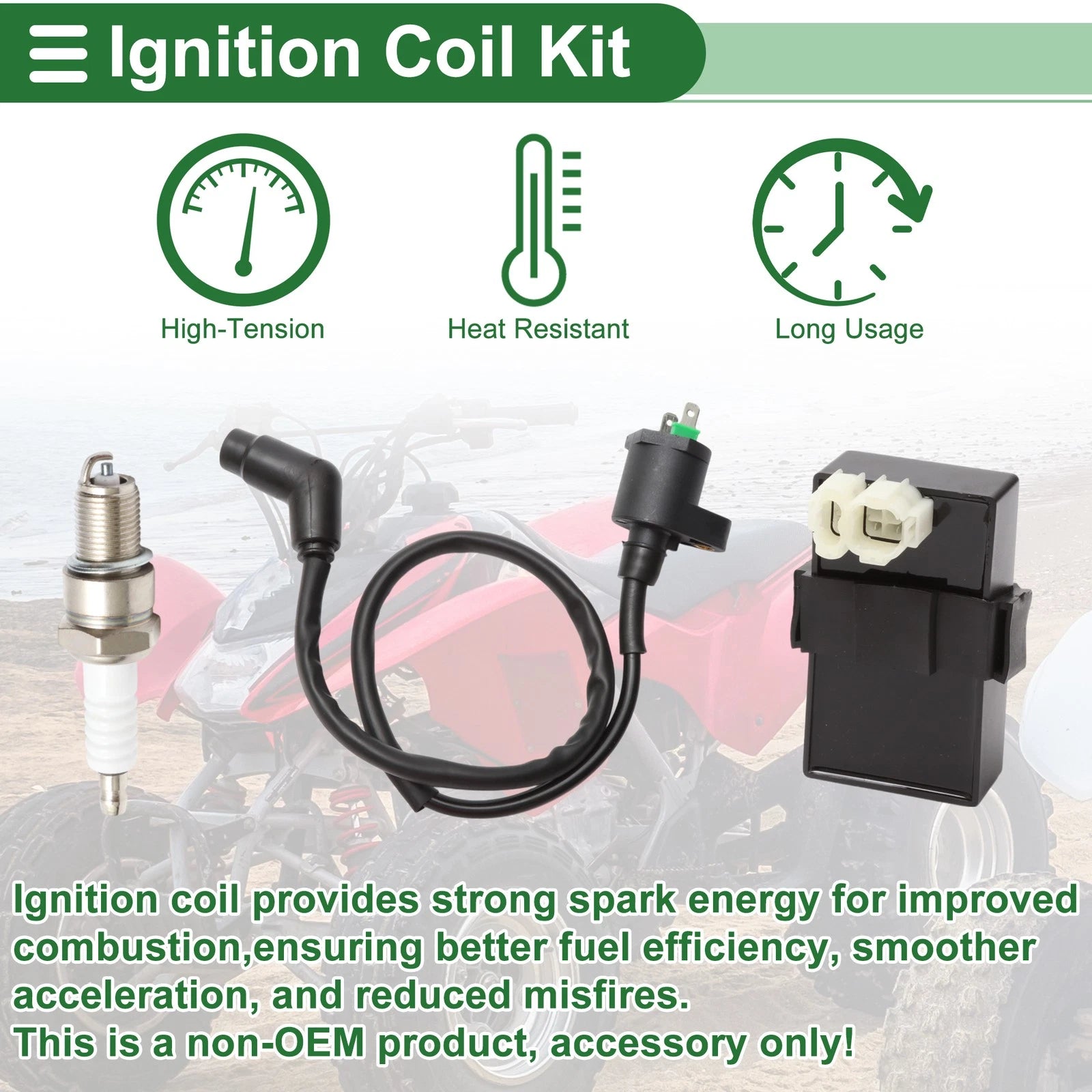 Ignition Coil Set for Honda FourTrax 300 TRX300 2x4 (1994–1997) No. 30410HM5505