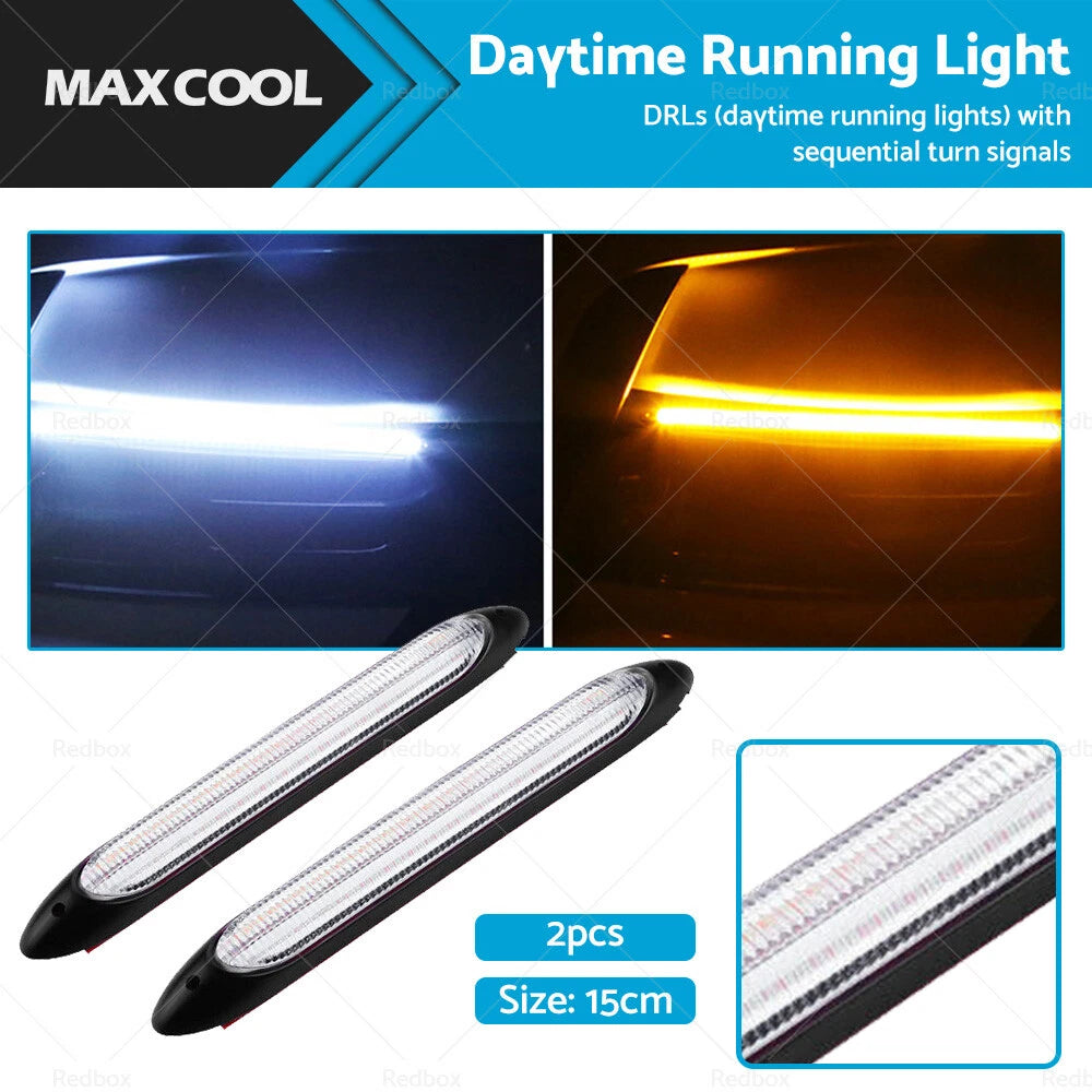 2X DRL LED Strip Lights for Universal Fit (15cm)