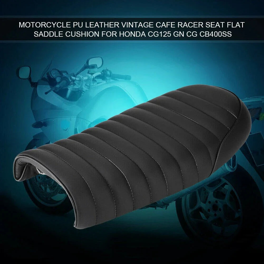 Flat Seat Hump Saddle for Yamaha Honda Cafe Racer Motorcycle