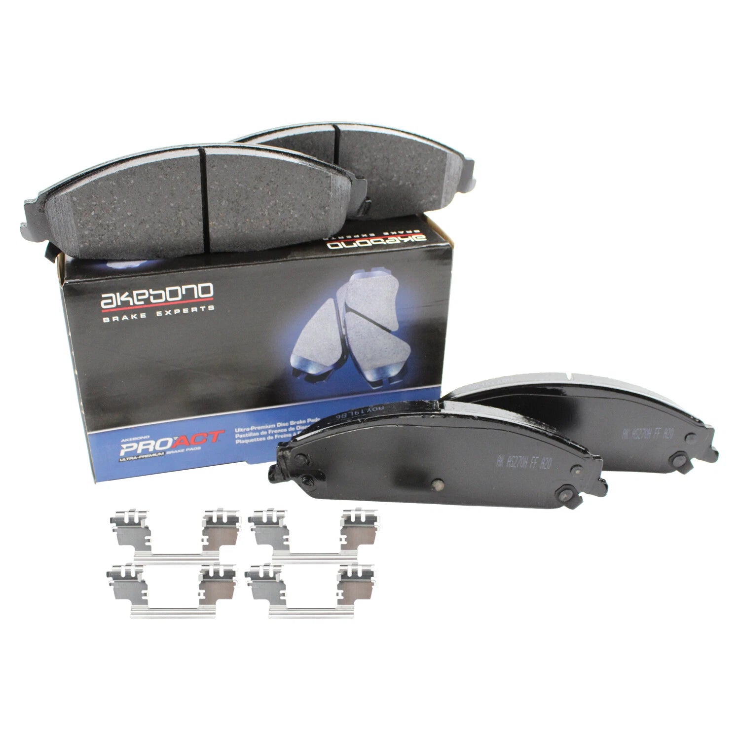 Set of 4 Akebono ProACT Front Ceramic Brake Pads for Dodge 200 300 Challenger Charger Magnum (2005–2010)
