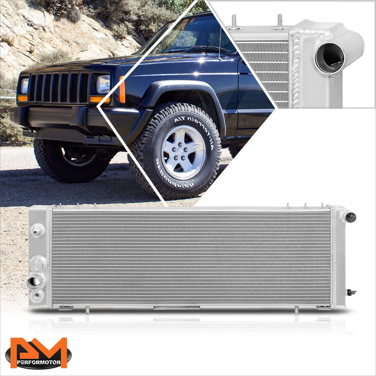 LED DRL Headlight Set for Ford Super Duty (2005–2007) Chrome Housing Amber