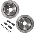 Set of 2 Rear Brake Rotors & Ceramic Pads for Infiniti M35H/M37 (2011–2013)