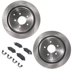 Set of 2 Rear Brake Rotors & Ceramic Pads for Infiniti M35H/M37 (2011–2013)