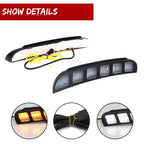 2X Front Bumper Switchback LED DRL Turn Signal Lights for Ford Explorer (2016–2019)