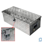 30" x 13" x 10" Silver Aluminum Tool Box for Flatbed Pickup 
