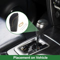 Gear Shift Knob Cover for Subaru Forester (2018–2023) Black Beige Faux Leather