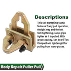 Set of 2 Self-Tightening Frame Pull Back Clamps for Auto Body Repair