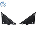 Set of 2 Reverse Mirror Triangle Panels for Fiat 500 (2012-2019) Black