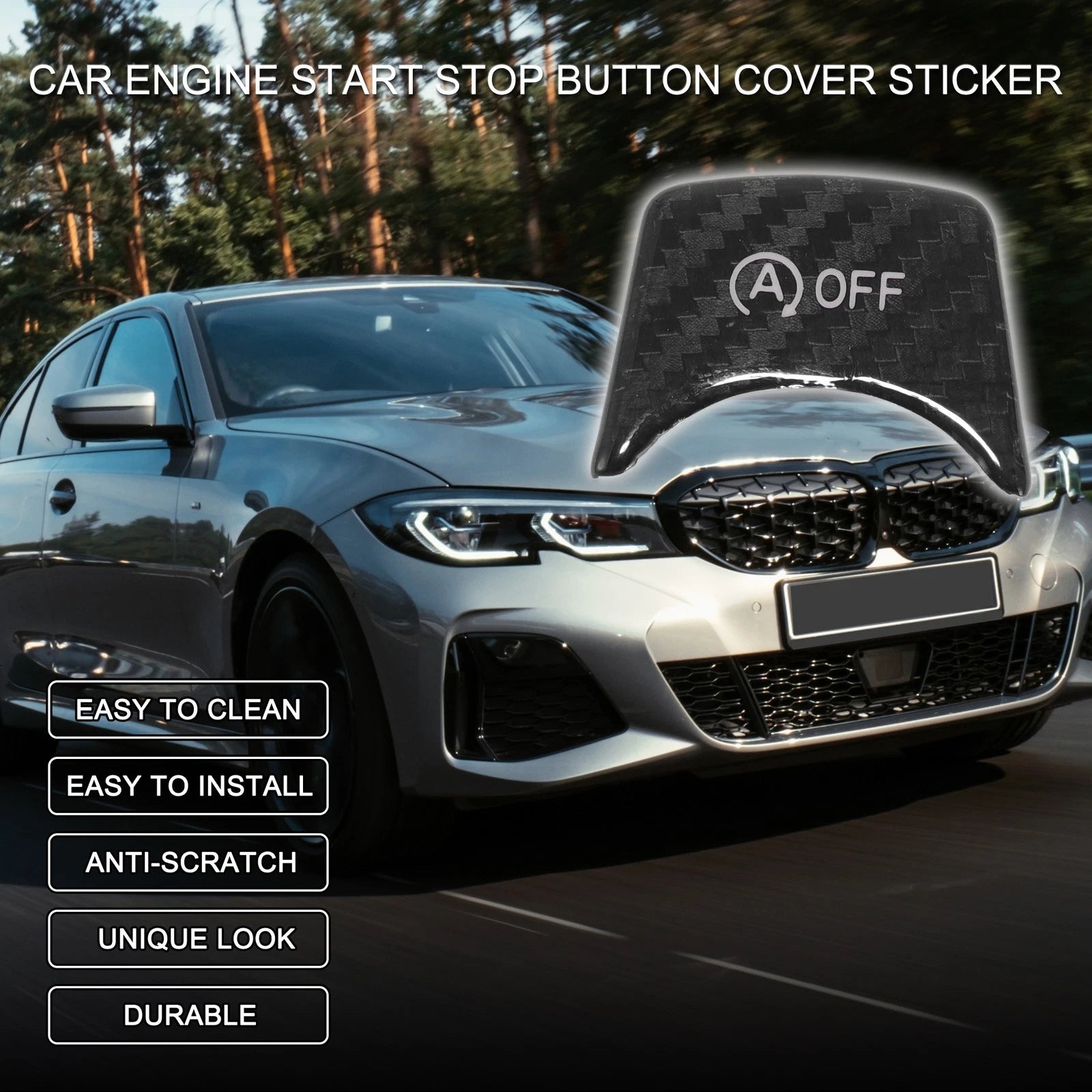Start Stop Button Cover Sticker for BMW 3 4 Series (G20 F30 F31)