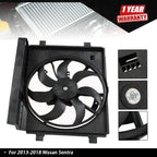 Radiator Condenser Cooling Fan Assembly for Nissan Sentra (2013–2018)