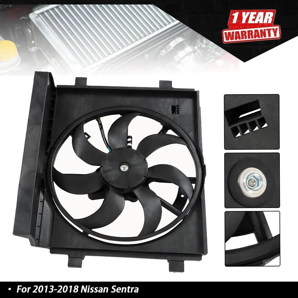 Radiator Condenser Cooling Fan Assembly for Nissan Sentra (2013–2018)