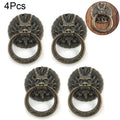 Set of 4 Antique Bronze Dragon Head Cabinet Knobs for Furniture