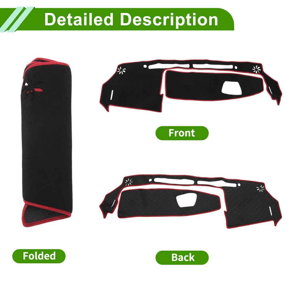 Dashboard Cover for Suzuki WagonR MH35S/MH55S (2013–2021) Black Red Anti-Slip