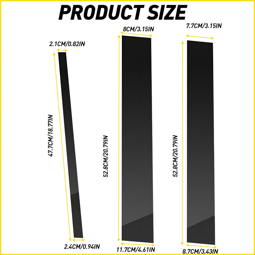 Glossy Black Window Trim Cover for Nissan Titan Crew Cab (2004–2015)