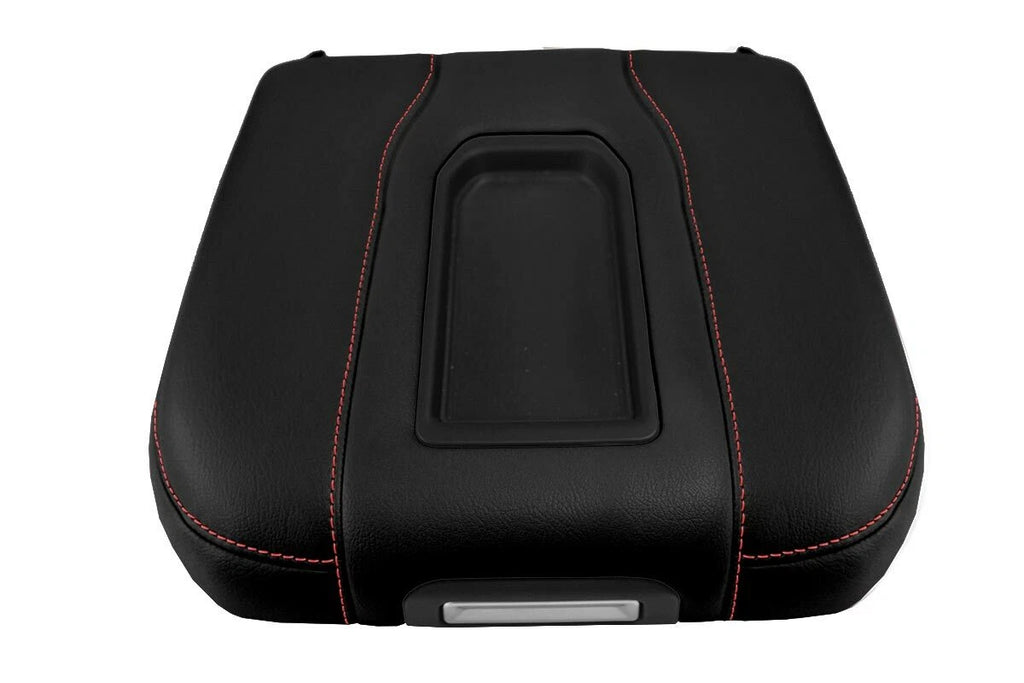 Console Lid Armrest Cover for GMC Sierra (2019–2020) Red Stitch