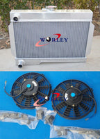 Aluminum Radiator + Fans for Rover MG MGB GT Coupe Convertible (1.8L)