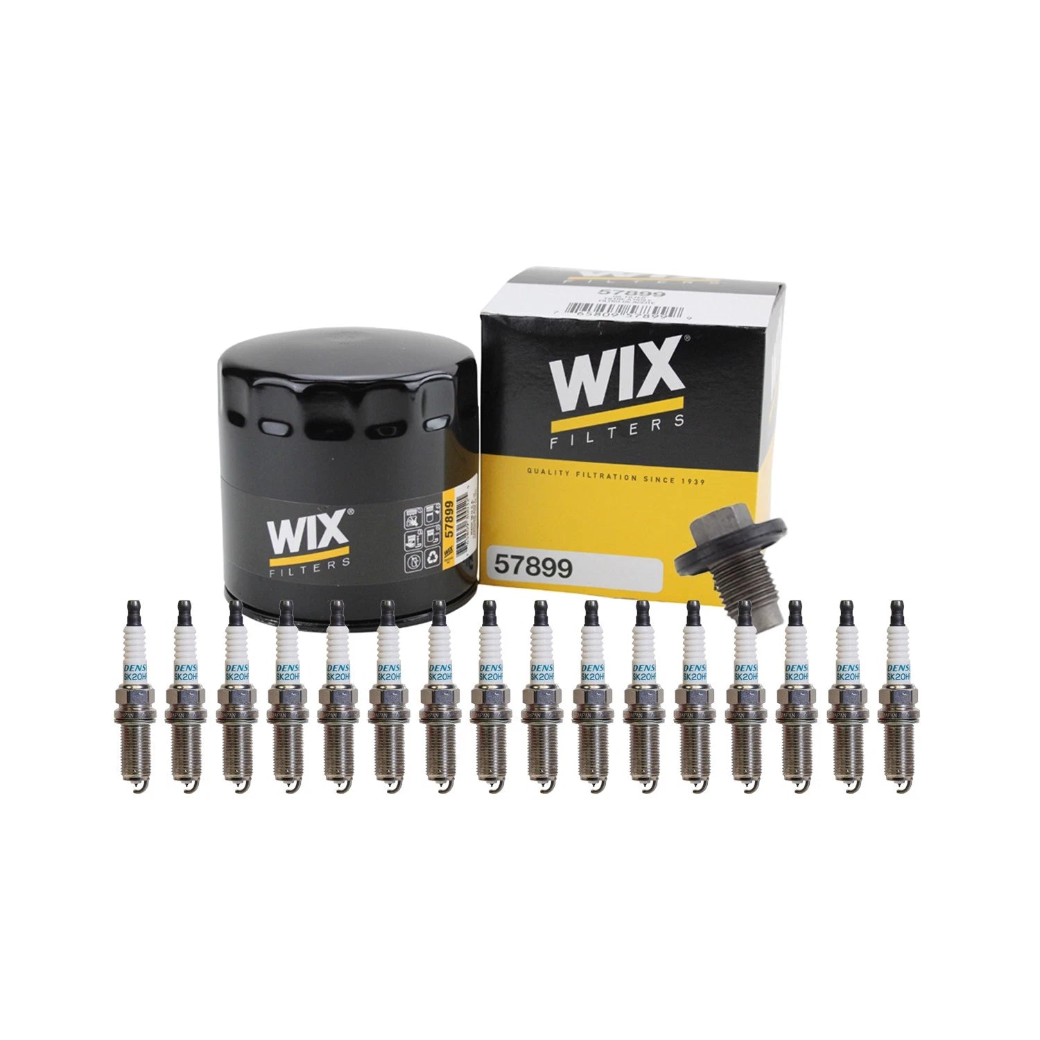 Wix Engine Oil Filter & Denso 16 Iridium LL Spark Plugs for Durango 5.7L V8 (2011–2023)