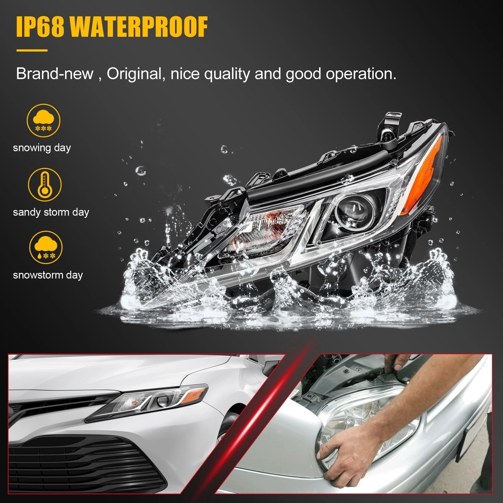 Full LED Headlight Set for Toyota Camry (2018–2024) Left + Right