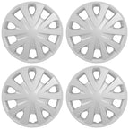15" 5 "V" Spoke Spring Steel Clip Silver Wheel Cover Hubcaps - UARFH502