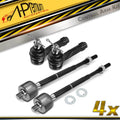 Set of 4 Inner & Outer Tie Rod Ends for Nissan Sentra (1995–2006) 200SX (1995–1998)