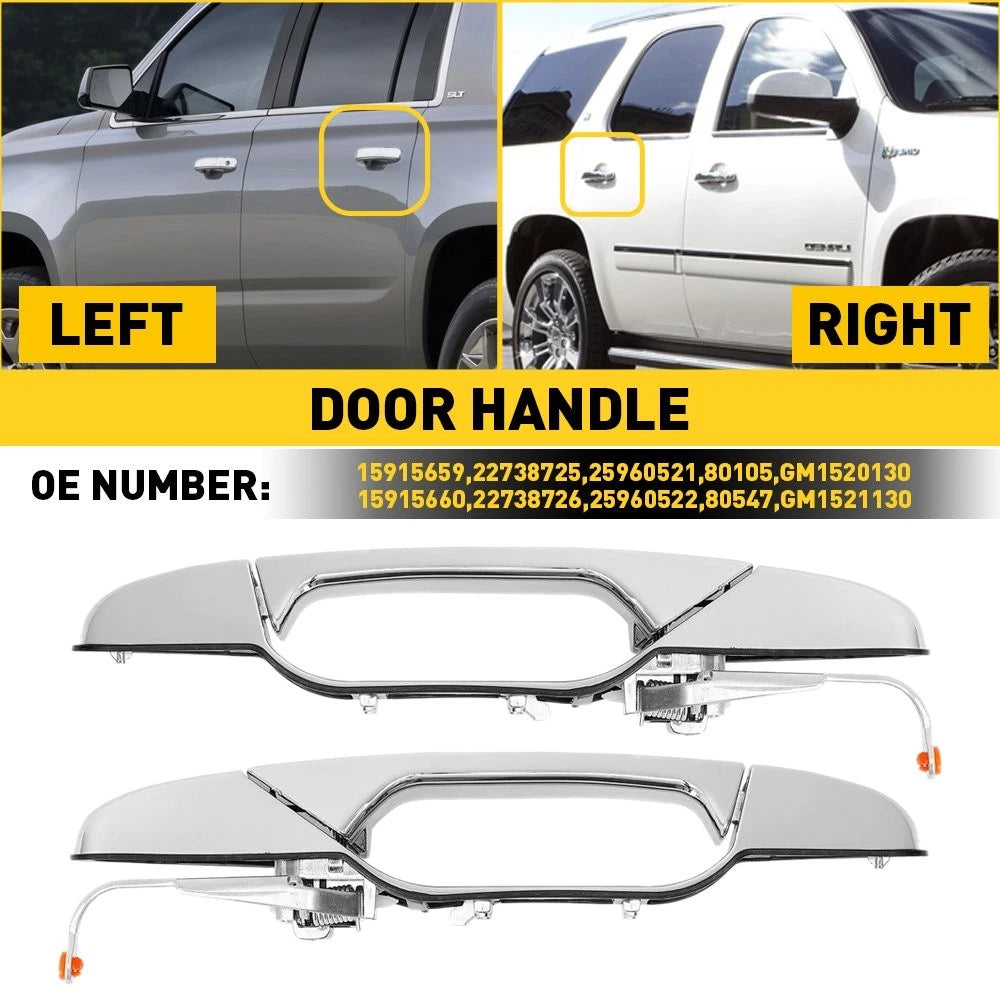 Set of 2 Exterior Door Panel Handles for Chevrolet Avalanche (2007–2013)